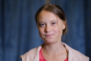 Švédska aktivistka za ochranu klímy, tínedžerka Greta Thunbergová.