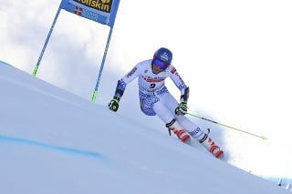 Slovenská lyžiarka Petra Vlhová počas svojej jazdy v prvom kole obrovského slalomu Svetového pohára v talianskom Sestriere.