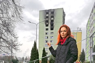 Ingrid (44) krátko po výbuchu pred ich bytovkou na Mukačevskej 7.