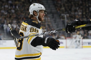 Hokejista Bostonu Bruins David Pastrňák.