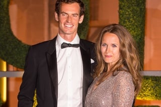 Na snímke Andy Murray s manželkou Kim. 