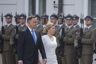 Slovenská prezidentka Zuzana Čaputová a poľský prezident Andrzej Duda.