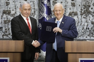 Izraelský premiér Benjamin Netanjahu s prezidentom Reuvenom Rivlinom