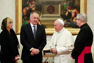 Prezident Kiska na návšteve u pápeža Františka.