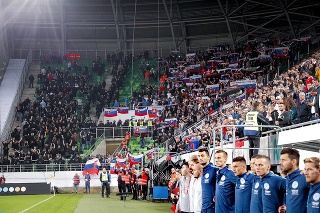 Sektor pre fanúšikov zo Slovenska bol rozdelený na dve časti.