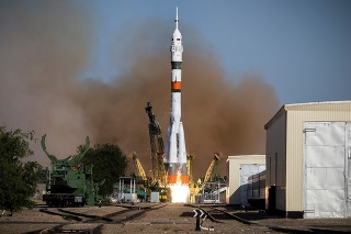 Sojuz MS-14 pri vzlete.
