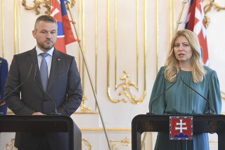 Prezidentka Zuzana Čaputová a predseda vlády Peter Pellegrini.