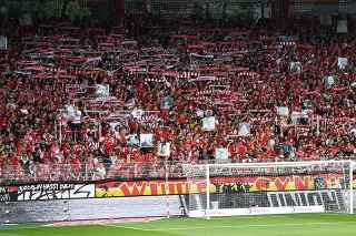 Fanúšikovia na štadióne Unionu Berlín.