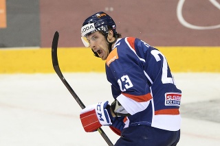 Na snímke hráč Slovenska Marek Hrivík v zápase hokejového turnaja Slovakia Cup Slovensko - Lotyšsko v Bratislave 1. mája 2014.