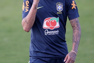 Brazílčan Neymar na tréningu.