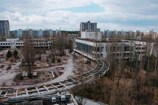 House of culture Energetik at Chernobyl city, Ukraine. Abadoned town.