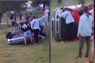Krutá pomsta návštevníkov Domaše: Opitému vodičovi takmer odkotúľali auto do vody