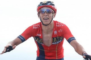 Belgičan Dylan Teuns v cilei šiestej etapy Tour.