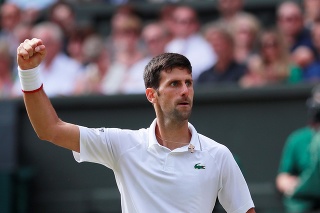 Novak Djokovič vo finále Wimbledonu.