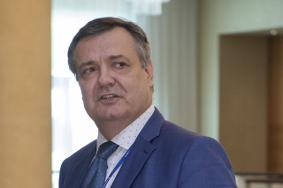 Na snímke Dárius Rusnák po vzdaní sa kandidatúry na post prezidenta SZĽH.