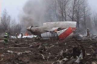 10. apríla 2010: Vrak havarovaného lietadla, na ktorého palube bol aj poľský prezident Lech Kaczyňski.