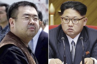 Nevlastný brat severokórejského vodcu Kim Čong-nam (vľavo) a severokórejský vodca Kim Čong-un (vpravo).