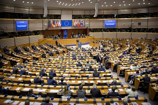 Európsky parlament v Bruseli.