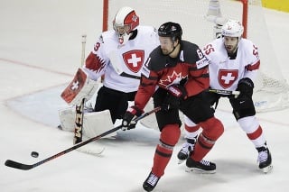 Zápas Kanady proti výberu Švajčiarska. 
