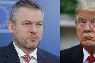Vľavo slovenský premiér Pellegrini, vpravo americký prezident Donald Trump.