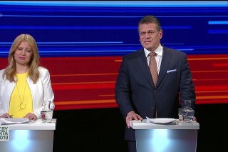 Zuzana Čaputová a Maroš Šefčovič v dueli pred 2. kolom prezidentských volieb
