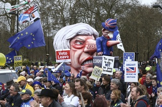 Protest proti brexitu v Londýne.