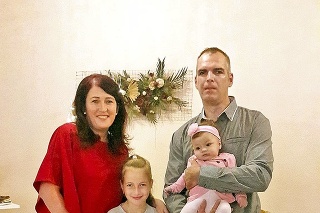 Žaneta (36), Emka (7), Ninka (8 mesiacov) a Richard († 40), keď ešte boli spolu a šťastní.