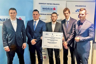 Ocenení študenti v súťaži Študentská podnikateľská cena 2018.