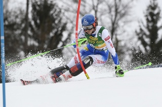 Petra Vlhová počas 1. kola slalomu žien Svetového pohára v alpskom lyžovaní v slovinskom Maribore.