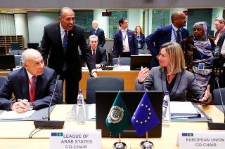 Zasadnutie šéfov diplomacie z krajín EÚ a Ligy arabských štátov v Bruseli