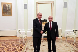 Recep Tayyip Erdogan a Vladimir Putin v Moskve