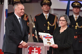 Kiska udelila Juráňovej Rad Ľudovíta Štúra I. triedy.