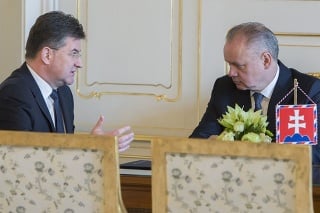 Miroslav Lajčák (vľavo) na stretnutí s Andrejom Kiskom.