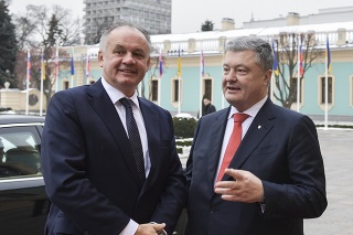 Prezidenti Andrej Kiska a Petro Porošenko v Kyjeve