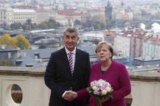 Český premiér Andrej Babiš s nemeckou kancelárkou ANgelou Merkelovou.