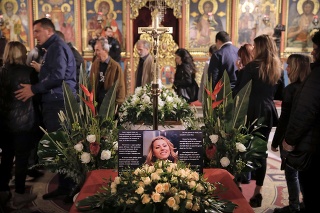 Pohreb zavraždenej bulharskej novinárky Viktorie Marinovovej.