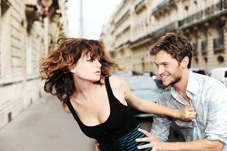 Lovers Quarrelling in Paris France