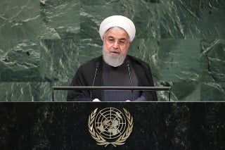Iránsky prezident Hasan Rúhání na pôde OSN v New Yorku