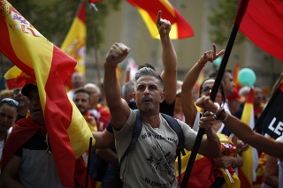 Demonštrácie v Barcelone. 