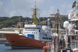 Záchranárska loď Aquarius mieri do Francúzska (archívne foto).