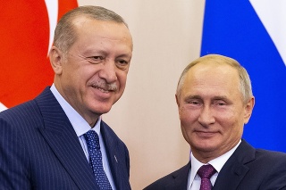 Turecký prezident Recep Tayyip Erdogan s ruským prezidentom Vladimirom Putinom