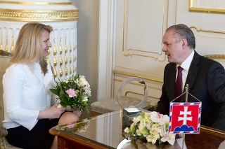 V paláci sa jej zapáčilo? Čaputová pri rozhovore s prezidentom Kiskom.