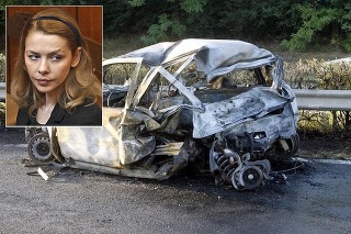Vrah obhoreného auta po nehode, ktorú zapríčinila Varholíková.