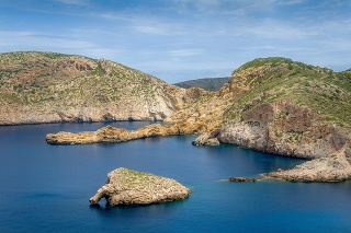 Beautiful bay inside the Cabrera island. Baleares, Spain