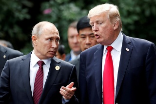 Ruský prezident Putin a americká hlava štátu Trump. 
