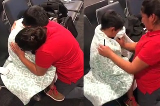 To najdojímavejšie objatie: Matka uvidela svojho 7-ročného syna po mesiaci od seba