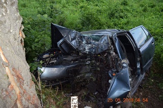 Vodič († 51) na východnom Slovensku narazil s autom do stromu a zraneniam podľahol.