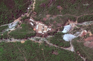 Satelitná snímka jadrového testovacieho komplexu KĽDR