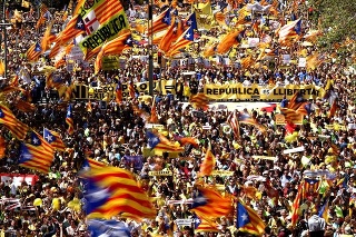 Státisíce ľudí protestovali v Barcelone.