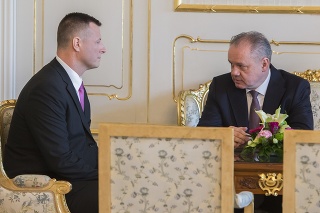 Gábor Gál na stretnutí s prezidentom.